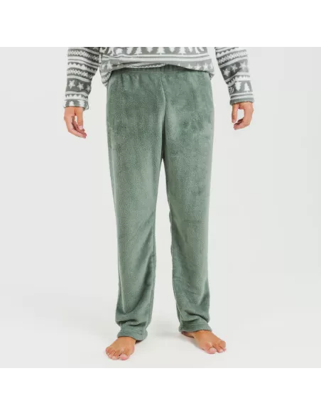Pijama coral homem Teseo verde caça Pijama coral homem Teseo verde caça