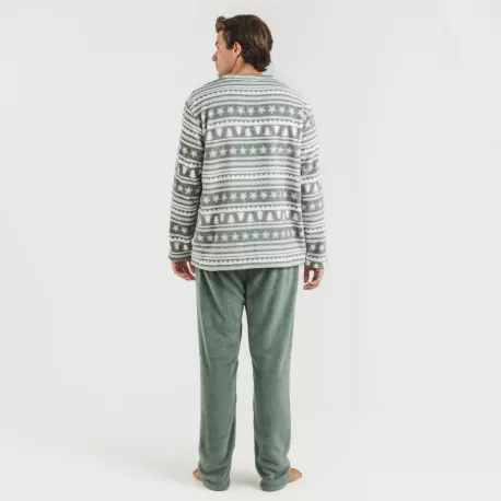 Pijama coral homem Teseo verde caça