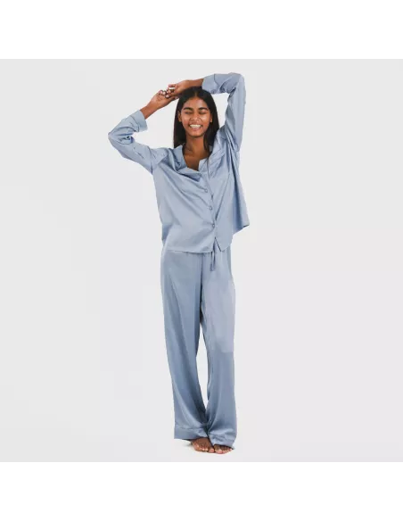 Pijama comprido mulher Saten Friday liso