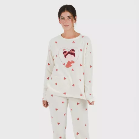 Pijama polar Fanny rosa