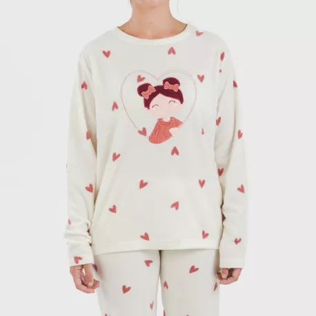 Pijama polar Fanny rosa