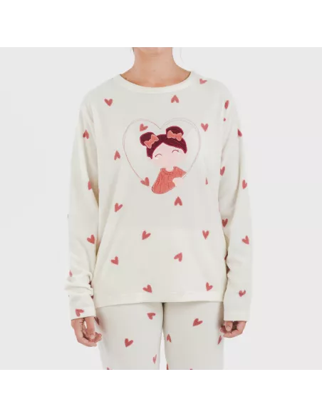 Pijama polar Fanny rosa Pijama polar Fanny rosa