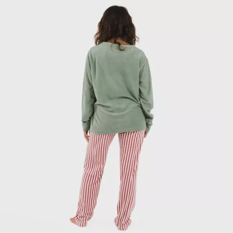 Pijama polar Leto verde tiffany