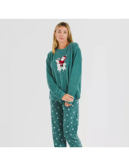 Pijama polar Elf verde francês Pijama polar Elf verde francês