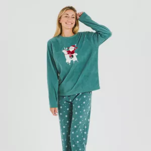 Pijama polar Elf verde francês