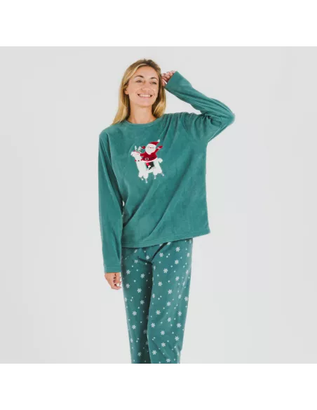 Pijama polar Elf verde francês Pijama polar Elf verde francês