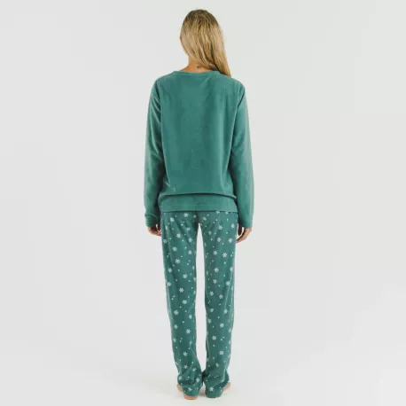 Pijama polar Elf verde francês