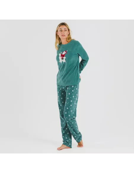 Pijama polar Elf verde francês Pijama polar Elf verde francês