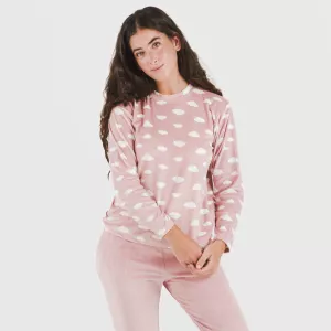 Pijama veludo Nubecita rosa palo 2