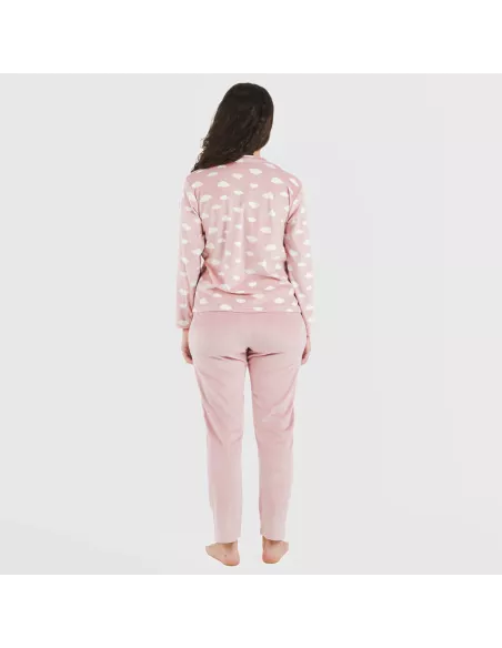 Pijama veludo Nubecita rosa palo