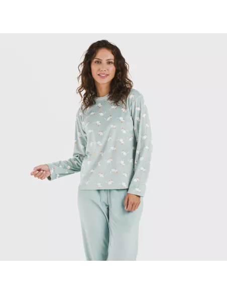 Pijama veludo Seasonal água marinha Pijama veludo Seasonal água marinha