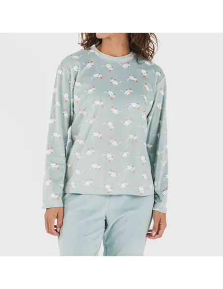 Pijama veludo Seasonal água marinha Pijama veludo Seasonal água marinha