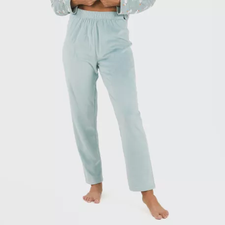 Pijama veludo Seasonal água marinha