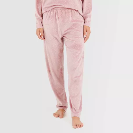Pijama veludo Lolenda malva rosa