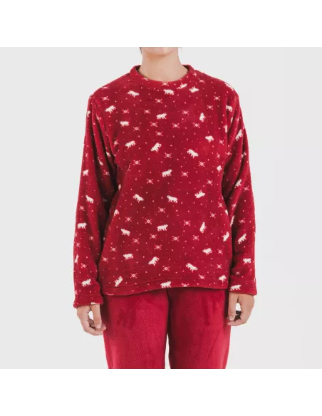 Pijama coral Cody bordeaux Pijama coral Cody bordeaux