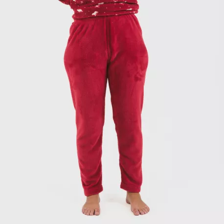 Pijama coral Cody bordeaux