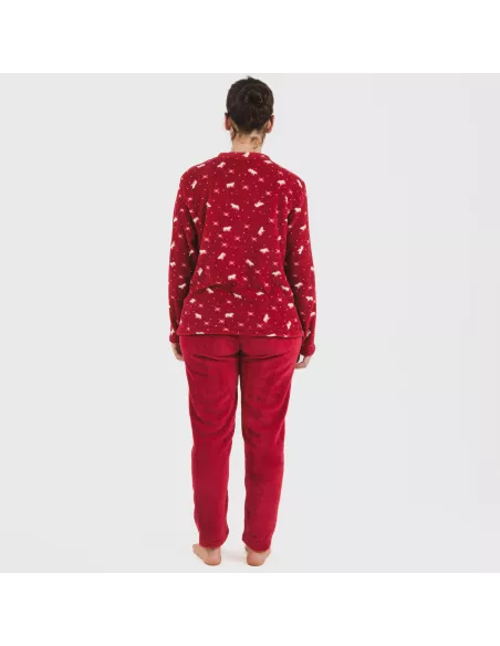 Pijama coral Cody bordeaux Pijama coral Cody bordeaux