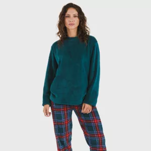 Pijama coral Cuadro Bimba verde menta