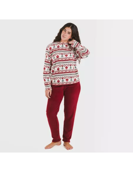 Pijama coral Joshie bordeaux Pijama coral Joshie bordeaux