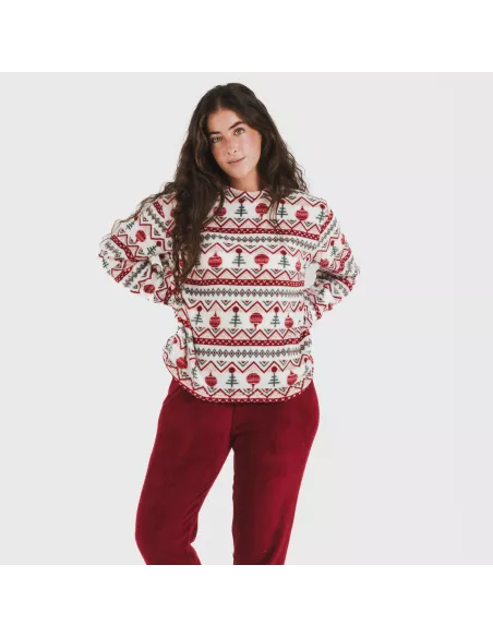 Pijama coral Joshie bordeaux Pijama coral Joshie bordeaux