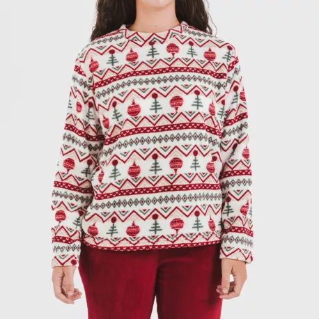 Pijama coral Joshie bordeaux