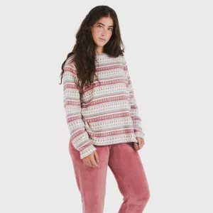 Pijama coral Giulia malva rosa 2