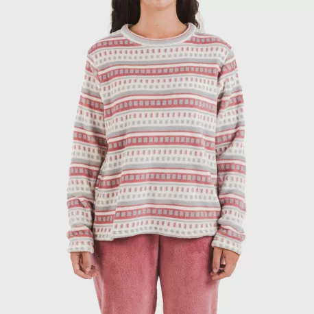 Pijama coral Giulia malva rosa