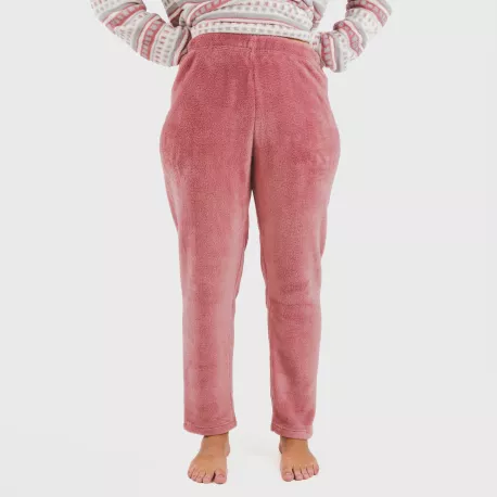 Pijama coral Giulia malva rosa