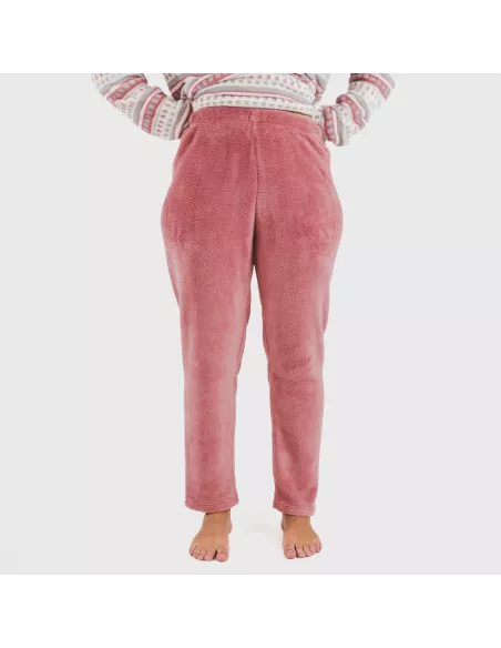 Pijama coral Giulia malva rosa
