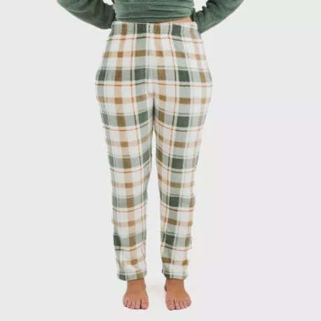 Pijama coral Cuadro Noric verde