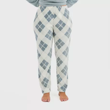 Pijama coral Cuadro Guima azul indigo