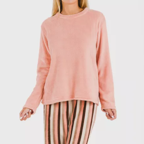 Pijama coral Raya Norma pêssego