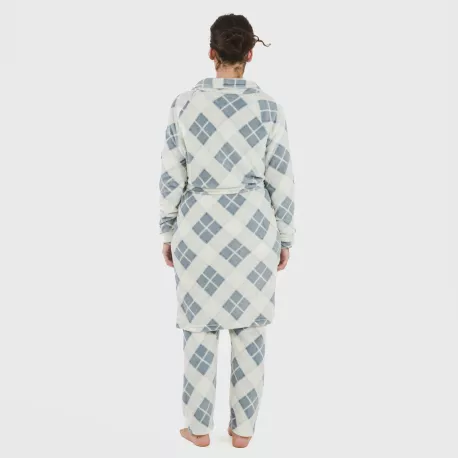 Roupão coral Cuadro Guima azul indigo