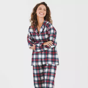 Pijama flanela com lapela mulhe Cuadro Celestia