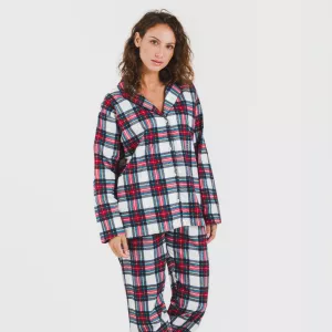 Pijama flanela com lapela mulhe Cuadro Celestia 2