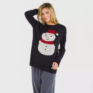 Camisola Jersey mulher Snowy azul marinho 2