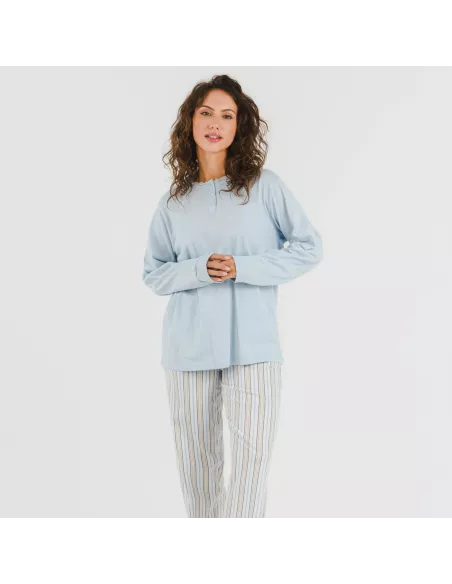 Pijama algodão Raya Bill azul celeste