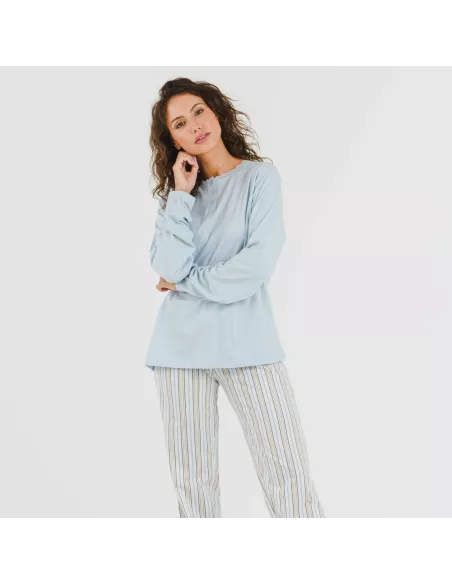 Pijama algodão Raya Bill azul celeste