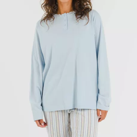 Pijama algodão Raya Bill azul celeste