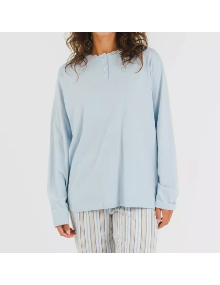 Pijama algodão Raya Bill azul celeste