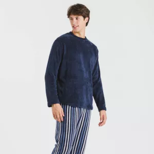 Pijama coral homem Raya Vinicius azul 2