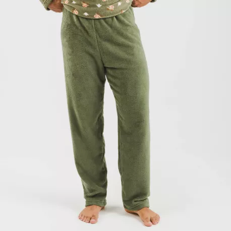 Pijama coral homem Tatini verde caça