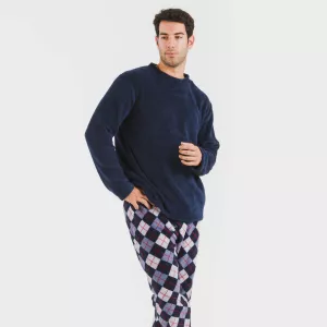 Pijama coral homem Darsikiriki azul 2