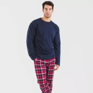 Pijama homem flanela Cocoro azul marinho 2
