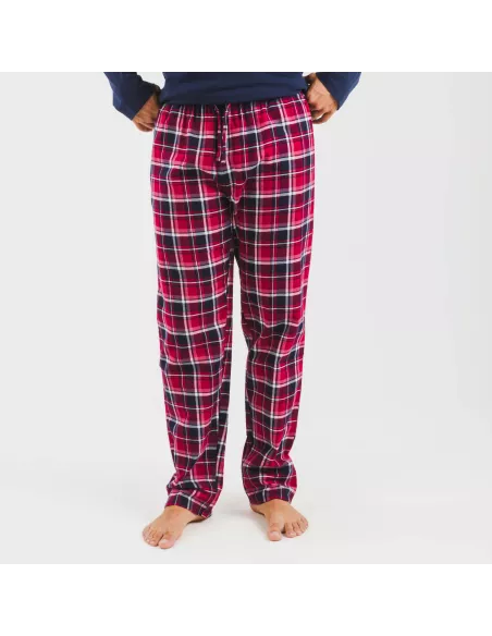 Pijama homem flanela Cocoro azul marinho Pijama homem flanela Cocoro azul marinho