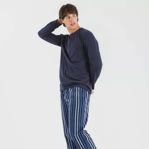 Pijama homem flanela Raya Vinicius azul 2