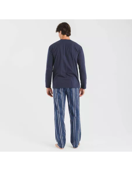 Pijama homem flanela Raya Vinicius azul Pijama homem flanela Raya Vinicius azul