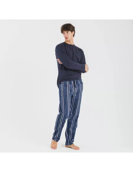 Pijama homem flanela Raya Vinicius azul Pijama homem flanela Raya Vinicius azul