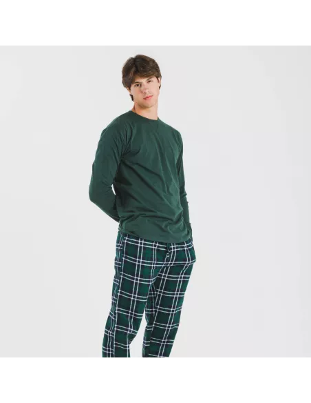 Pijama homem flanela Cuadro Guelo verde Pijama homem flanela Cuadro Guelo verde