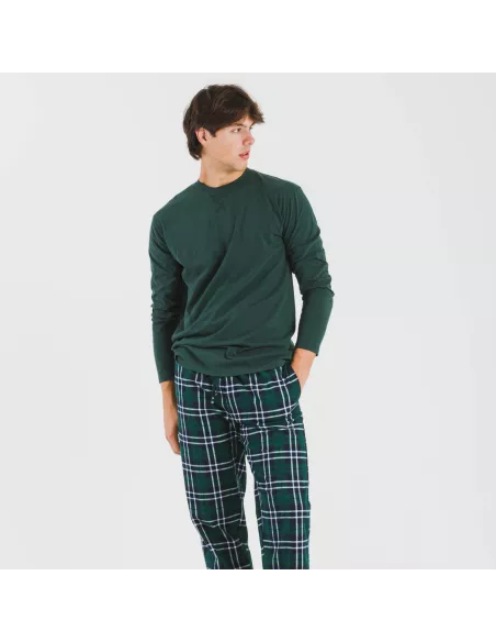 Pijama homem flanela Cuadro Guelo verde Pijama homem flanela Cuadro Guelo verde